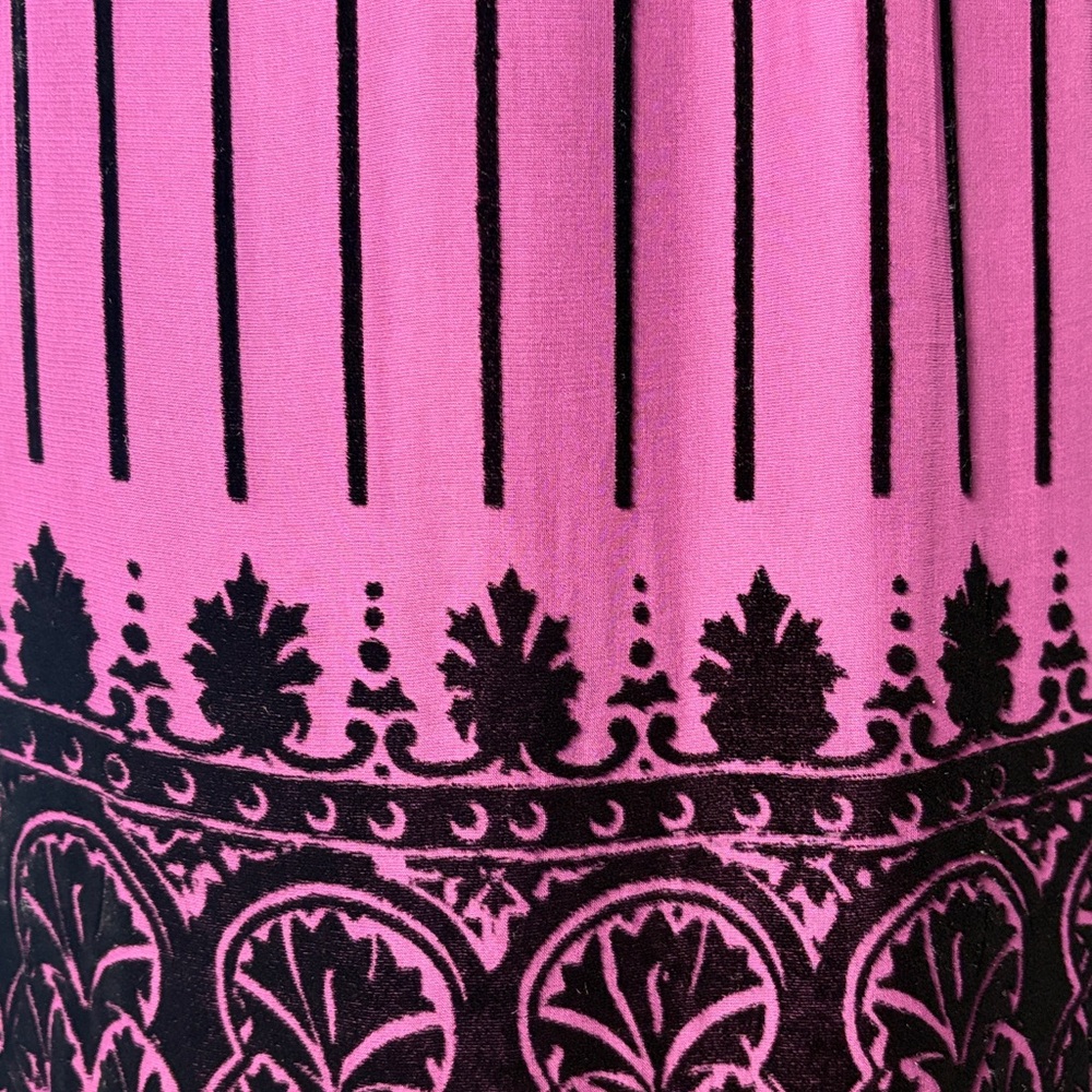 M.S.S.P. Purple and Black Velour Slip Dress (Size S) - Picture 4 of 6